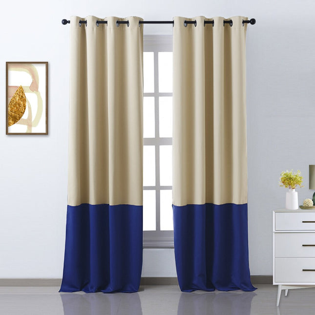 Zweifarbiger Verdunkelungsvorhang mit Ösen