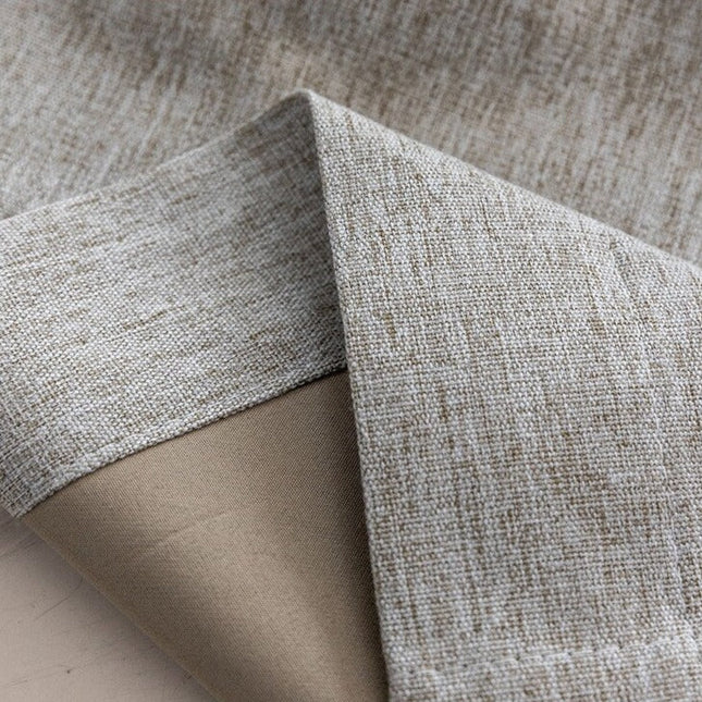 Verdunkelungsvorhang Leinenoptik in Beige