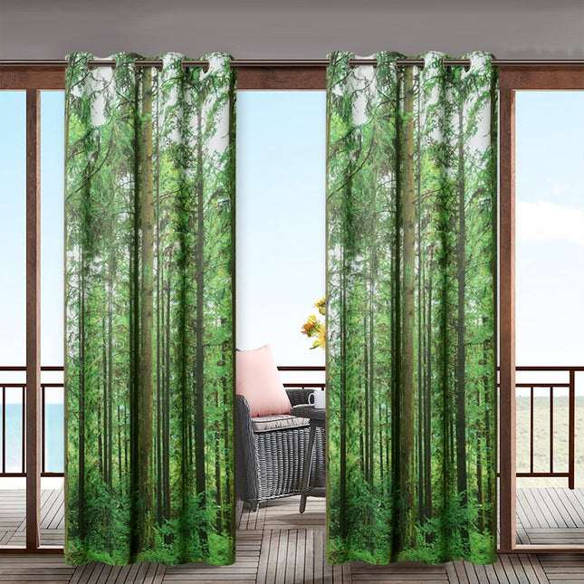 Outdoor Vorhang mit Wald Motiv Druck