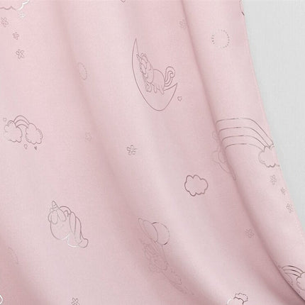 Rosa Kinderzimmer Vorhang Loima mit Einhörnern