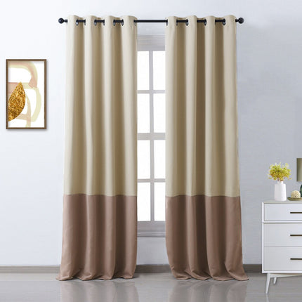 Zweifarbiger Verdunkelungsvorhang mit Ösen