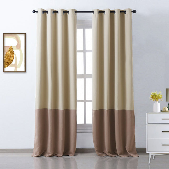 Zweifarbiger Verdunkelungsvorhang mit Ösen