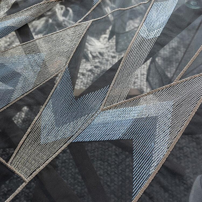 Bestickter Voile-Vorhang Kuala geometrisch