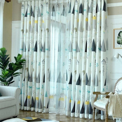 Voile Vorhang Leinenoptik für Kinderzimmer