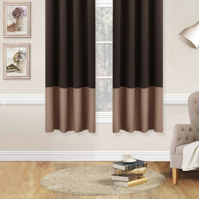 Zweifarbiger Verdunkelungsvorhang mit Ösen