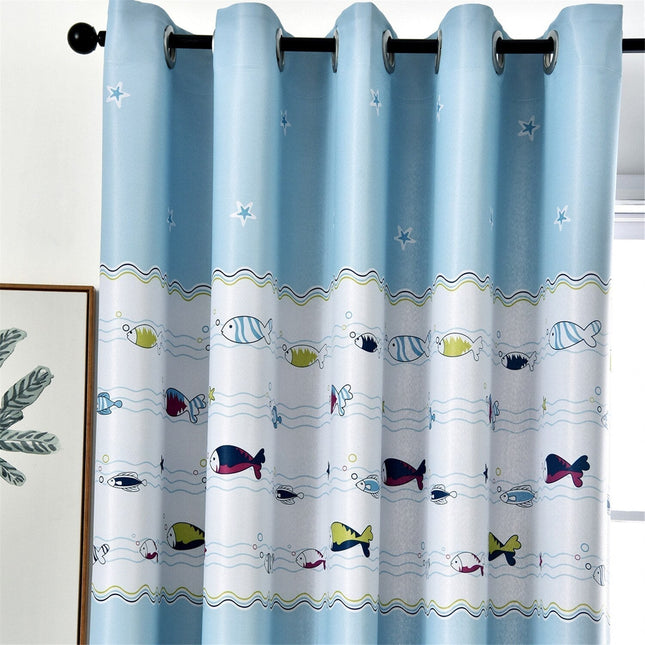 Kinderzimmer Vorhang mit Fische-Muster