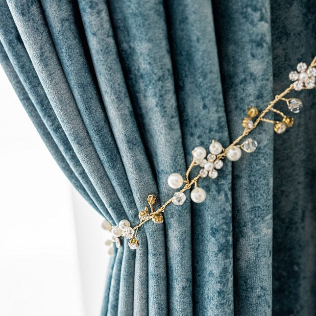 Eleganter Verdunkelungsvorhang in Chenille-Optik