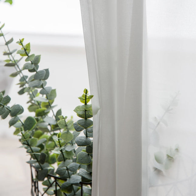 Schlichter transparenter Voile-Vorhang für Wohnzimmer