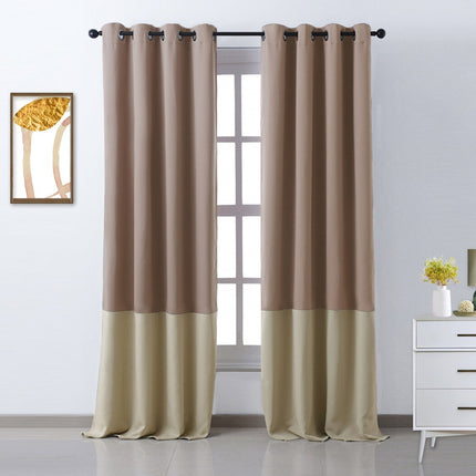 Zweifarbiger Verdunkelungsvorhang mit Ösen