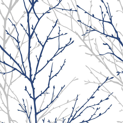 Blickdichter Außenvorhang mit Äste-Motiv