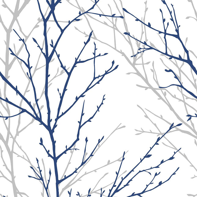 Blickdichter Außenvorhang mit Äste-Motiv