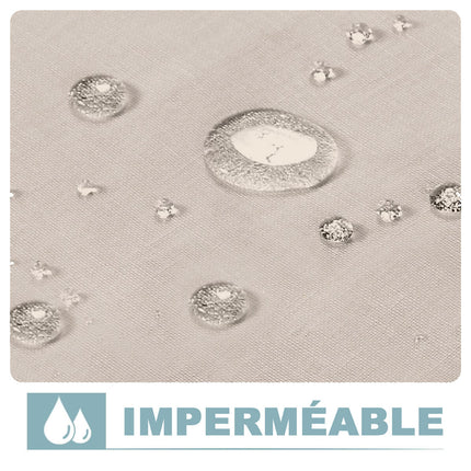 Terrassenvorhang in Leinenoptik mit Schlaufen