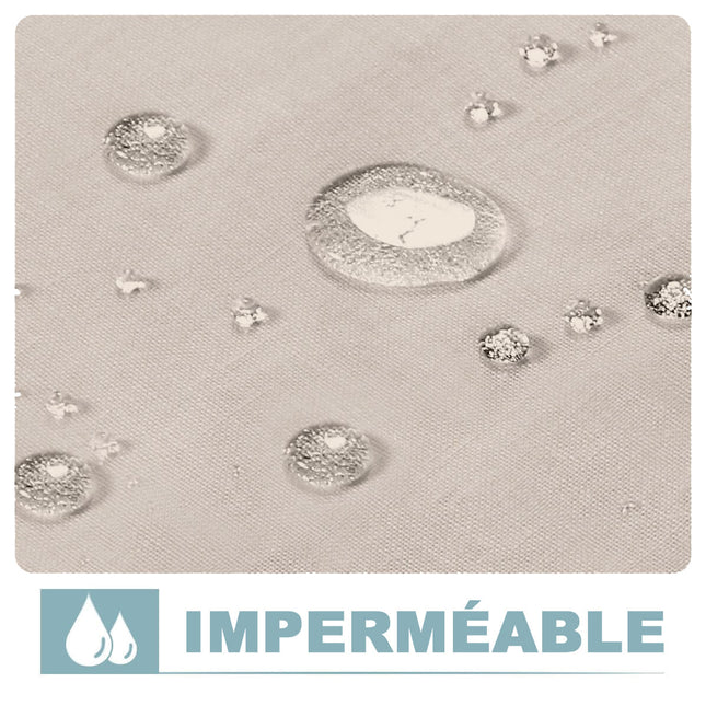 Terrassenvorhang in Leinenoptik mit Schlaufen