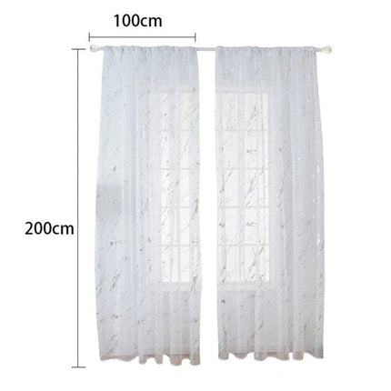 Transparente Gardine Mascaty in Marmor-Optik