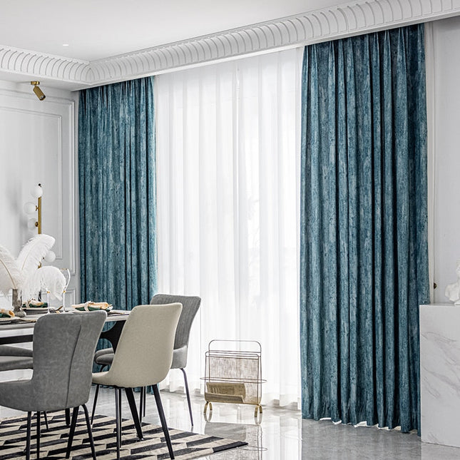 Eleganter Verdunkelungsvorhang in Chenille-Optik