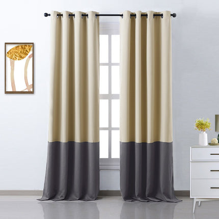 Zweifarbiger Verdunkelungsvorhang mit Ösen