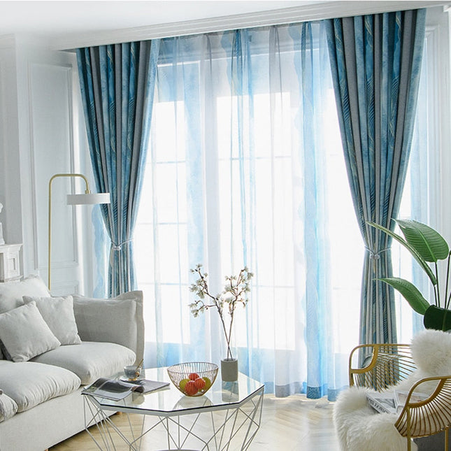 Vorhang mit modernem Fischgrätmuster