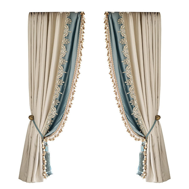 Eleganter Verdunkelungsvorhang mit dekorativer Bordüre