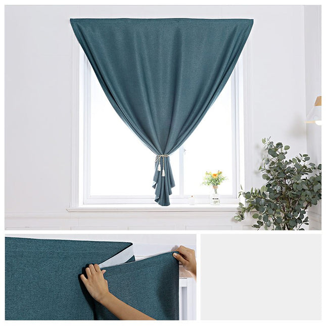 Vorhang mit Klettverschluss ohne Gardinenstange