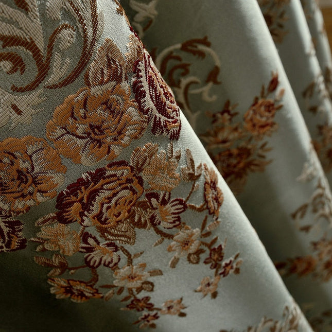 Jacquard Verdunkelungsvorhang mit floralem Barockmuster