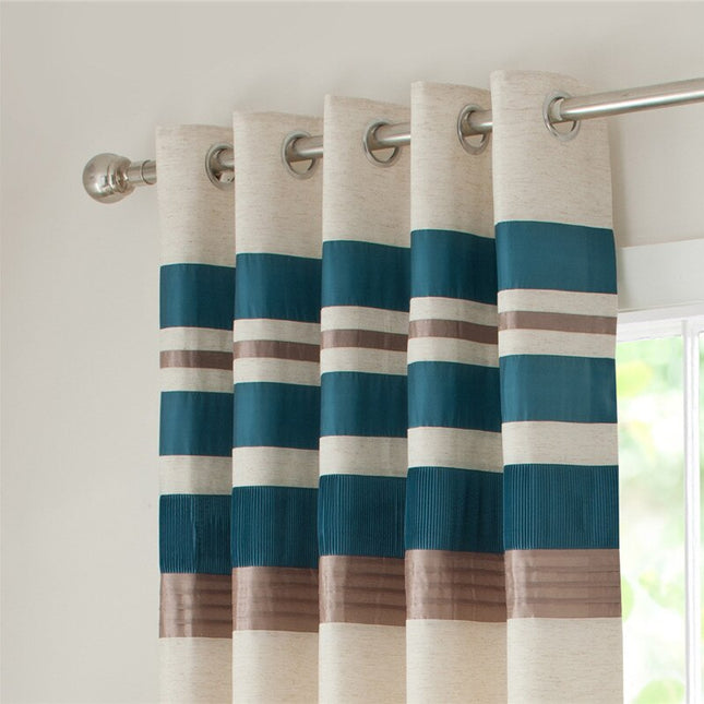 Gestreifter Ösenvorhang für Wohnzimmer