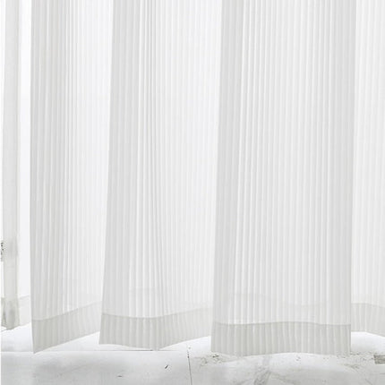 Moderne Plissee-Gardine halbtransparent