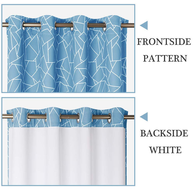 Blickdichter Vorhang mit grafischem Muster