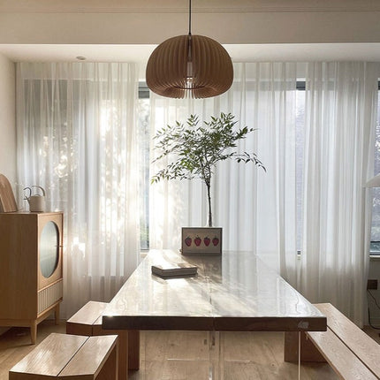 Moderne Plissee-Gardine halbtransparent