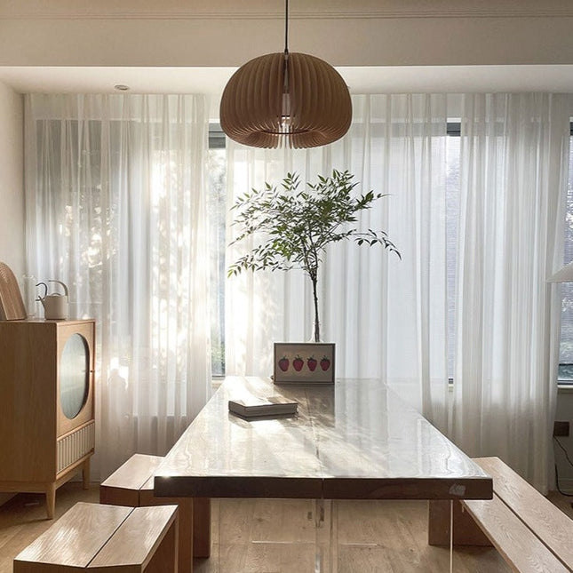 Moderne Plissee-Gardine halbtransparent
