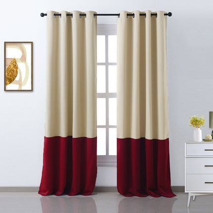 Zweifarbiger Verdunkelungsvorhang mit Ösen