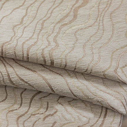 Verdunkelungsvorhang Braun mit Wellenmuster