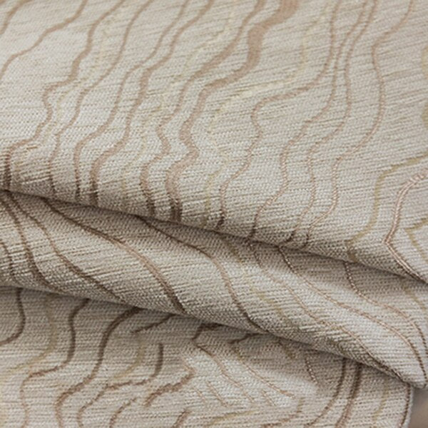 Verdunkelungsvorhang Braun mit Wellenmuster
