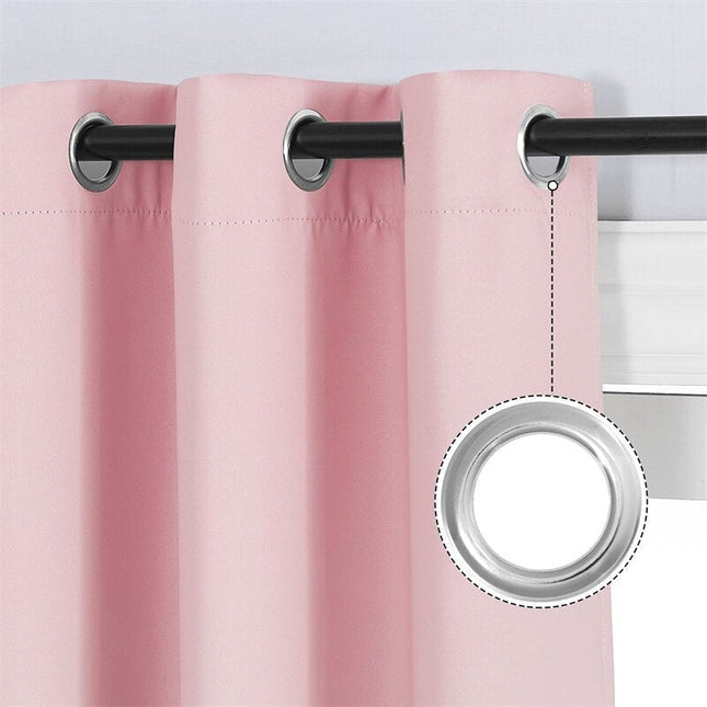 Verdunkelungsvorhang mit rosa-grauem Farbverlauf