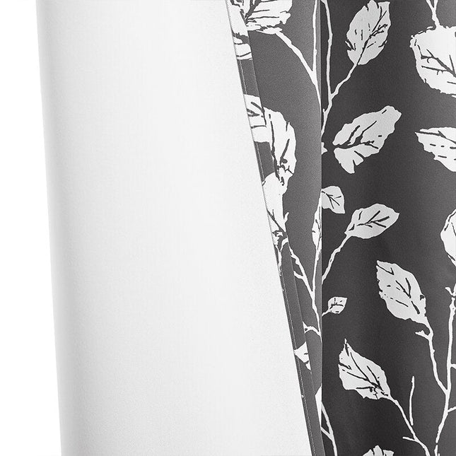 Außenvorhang Kutra wasserabweisend mit Blättermotiv