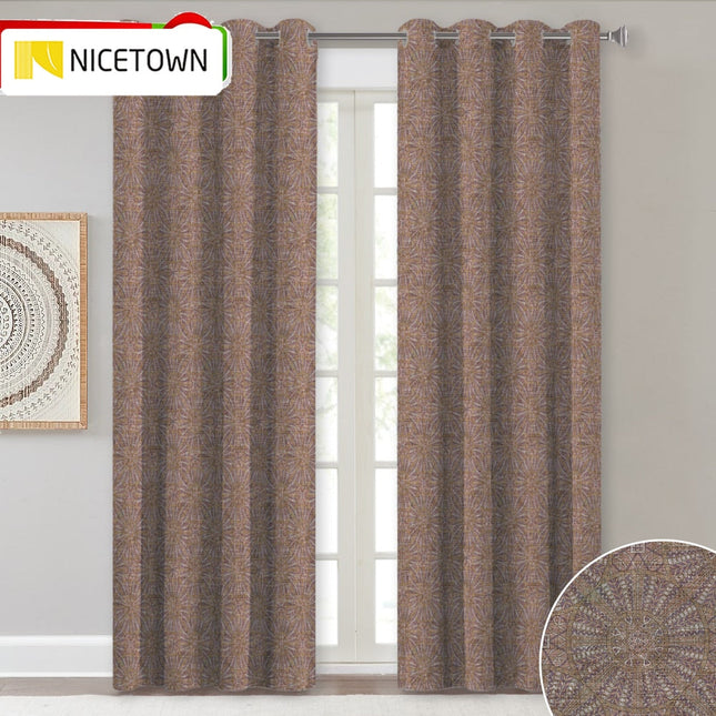 Verdunkelungsvorhang mit geometrischem Muster