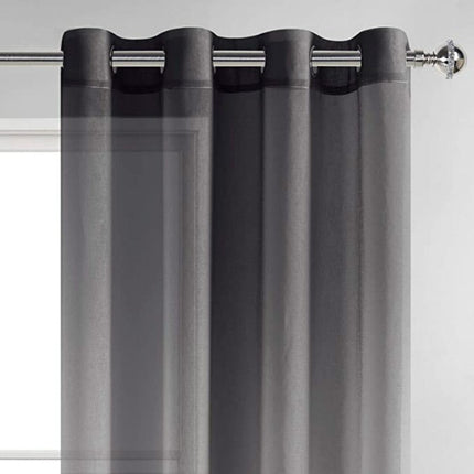 Transparente Gardine mit schwarz-weißem Farbverlauf