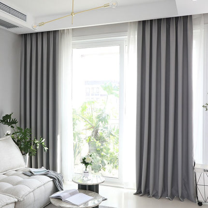 Verdunkelungsvorhang Grau blickdicht mit Ösen