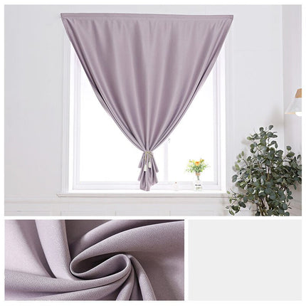 Lila Vorhang mit Klettband Befestigung