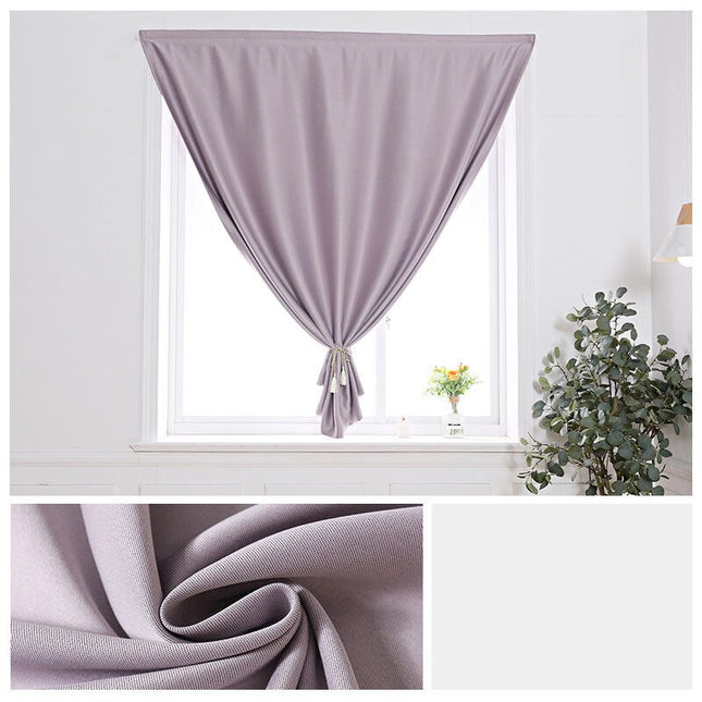 Lila Vorhang mit Klettband Befestigung