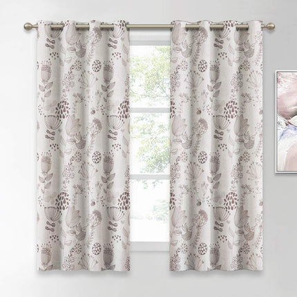 Dekovorhang mit modernem floralem Muster