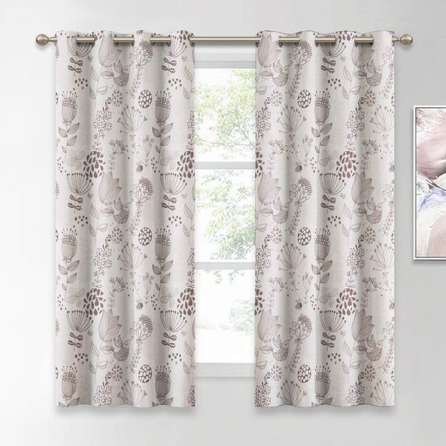 Dekovorhang mit modernem floralem Muster