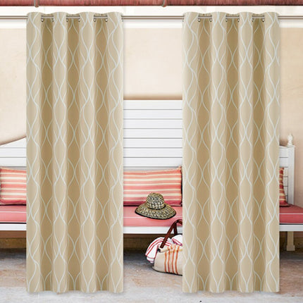 Outdoor-Vorhang Ferala mit modernem Wellenmuster