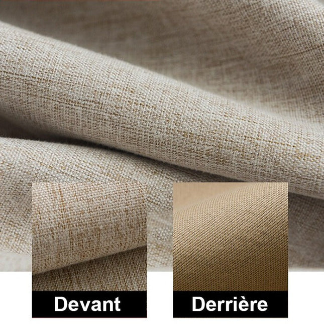 Verdunkelungsvorhang Leinenoptik in Beige