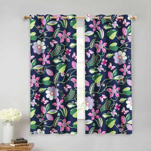 Bunter Vorhang Odda mit Blumenmuster