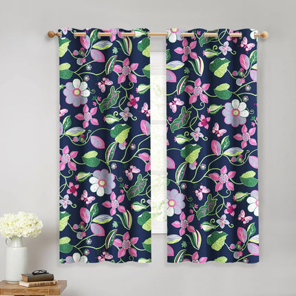 Bunter Vorhang Odda mit Blumenmuster