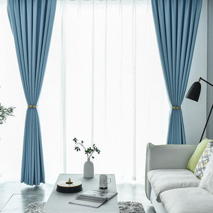 Verdunkelungsvorhang für Wohnzimmer in Blau