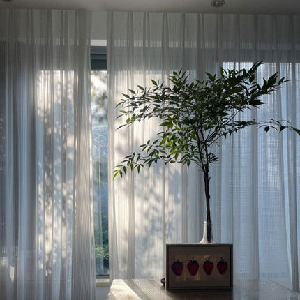 Moderne Plissee-Gardine halbtransparent