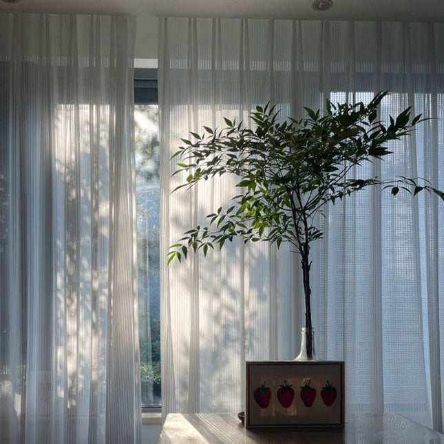 Moderne Plissee-Gardine halbtransparent