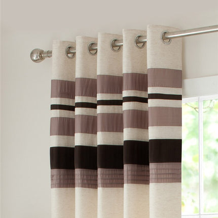 Gestreifter Ösenvorhang für Wohnzimmer