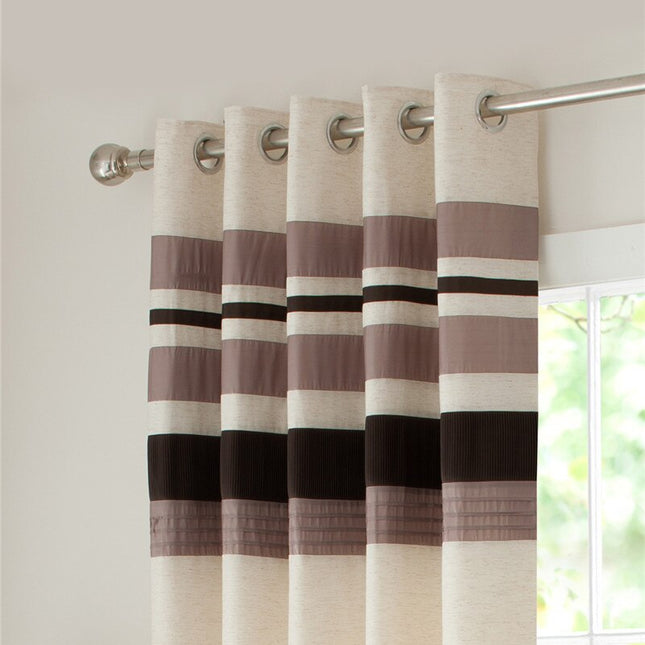 Gestreifter Ösenvorhang für Wohnzimmer